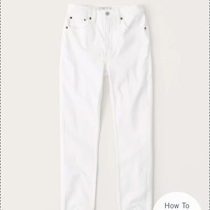 Abercrombie White Mid Rise Skinny Jeans